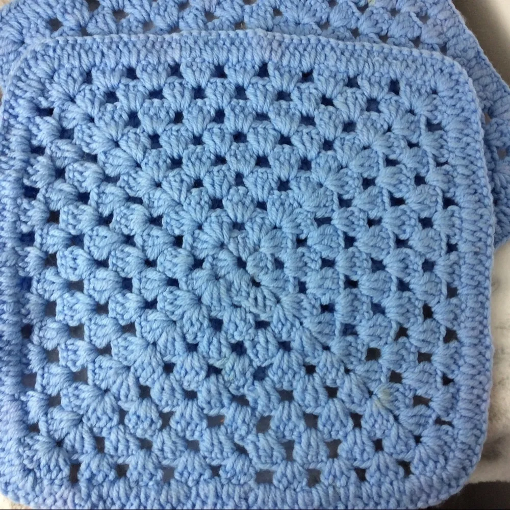 Handmade Crochet‎ Doilies Circle & Squares 3PC Set